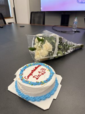 cake and flower
